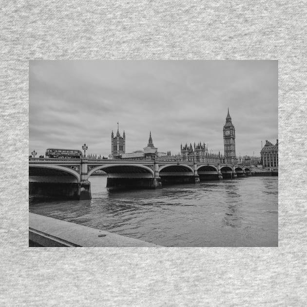 Black and White London City, Big Ben, Westminster Bridge Photography - Travel Photography by BloomingDiaries